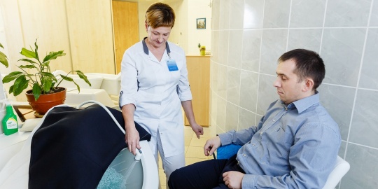 Hydromassage of hands and legs